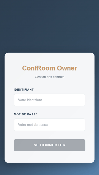 ConfRoom Owner - Démo mobile réservation de salles